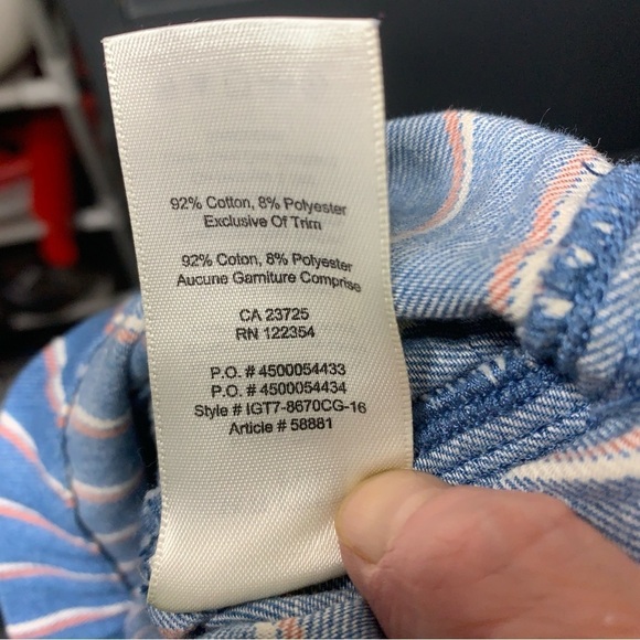 Wilfred Free Nori Blue Striped Mini Shirt Dress Sz S Relaxed Fit Chambray Denim - Picture 10 of 12